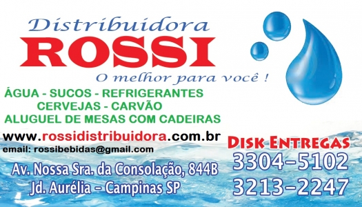 Capa distribuidor Rossi Distribuidora de Bebidas