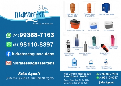 Capa distribuidor Hidrate-se 